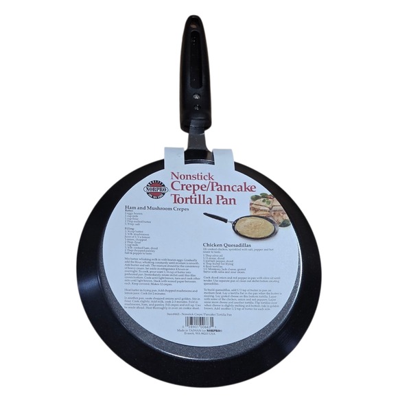 Norpro Nonstick Crepe Griddle Pan 9.5" Multifunctional Flat Pan Healthy Cookware - Picture 3 of 5